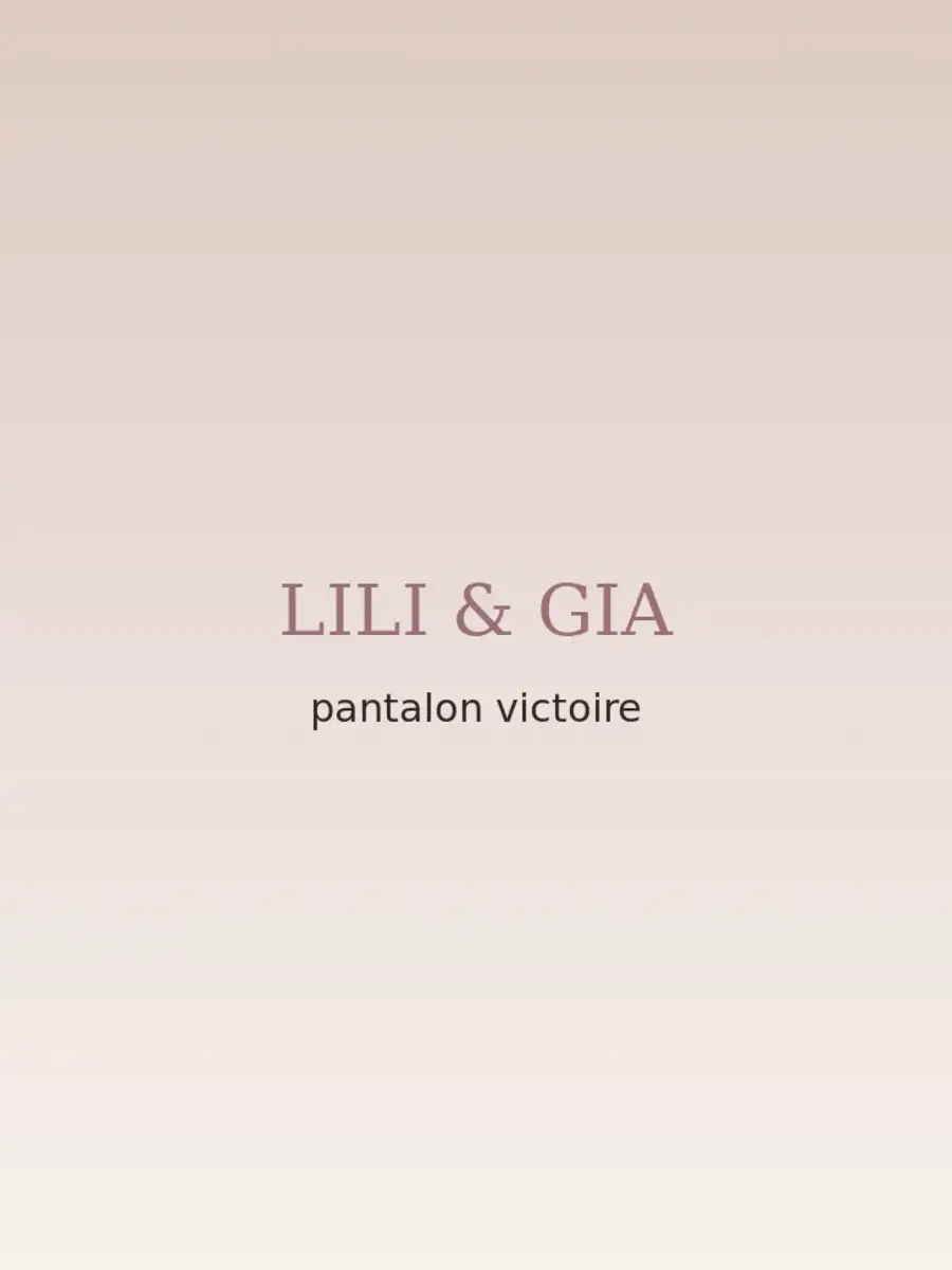 Pantalon Victoire, détail — visuel de démonstration